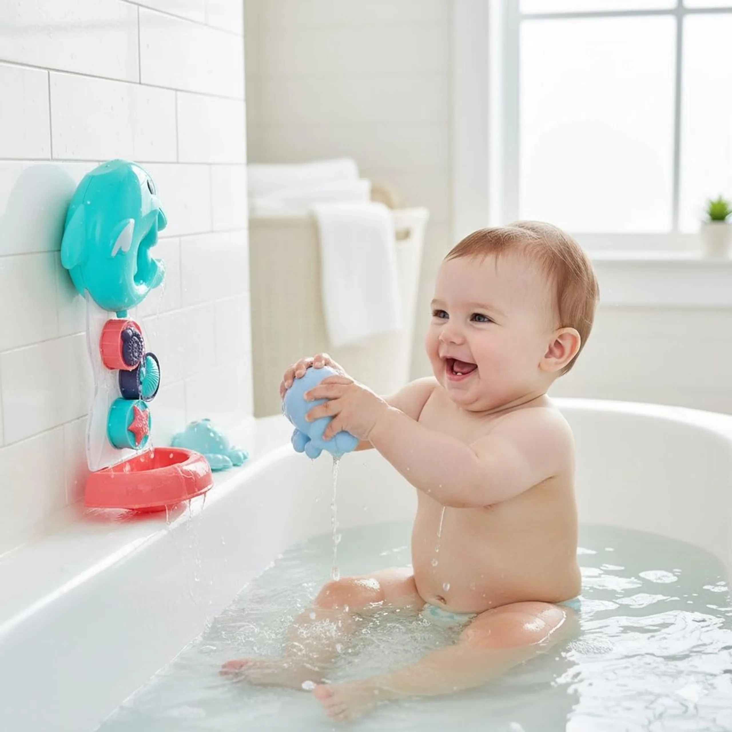 Dolphin Bath Waterfall - Multicolor