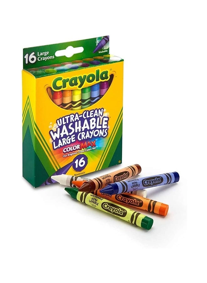 Ultra-Clean Washable Crayons - 16 Pcs