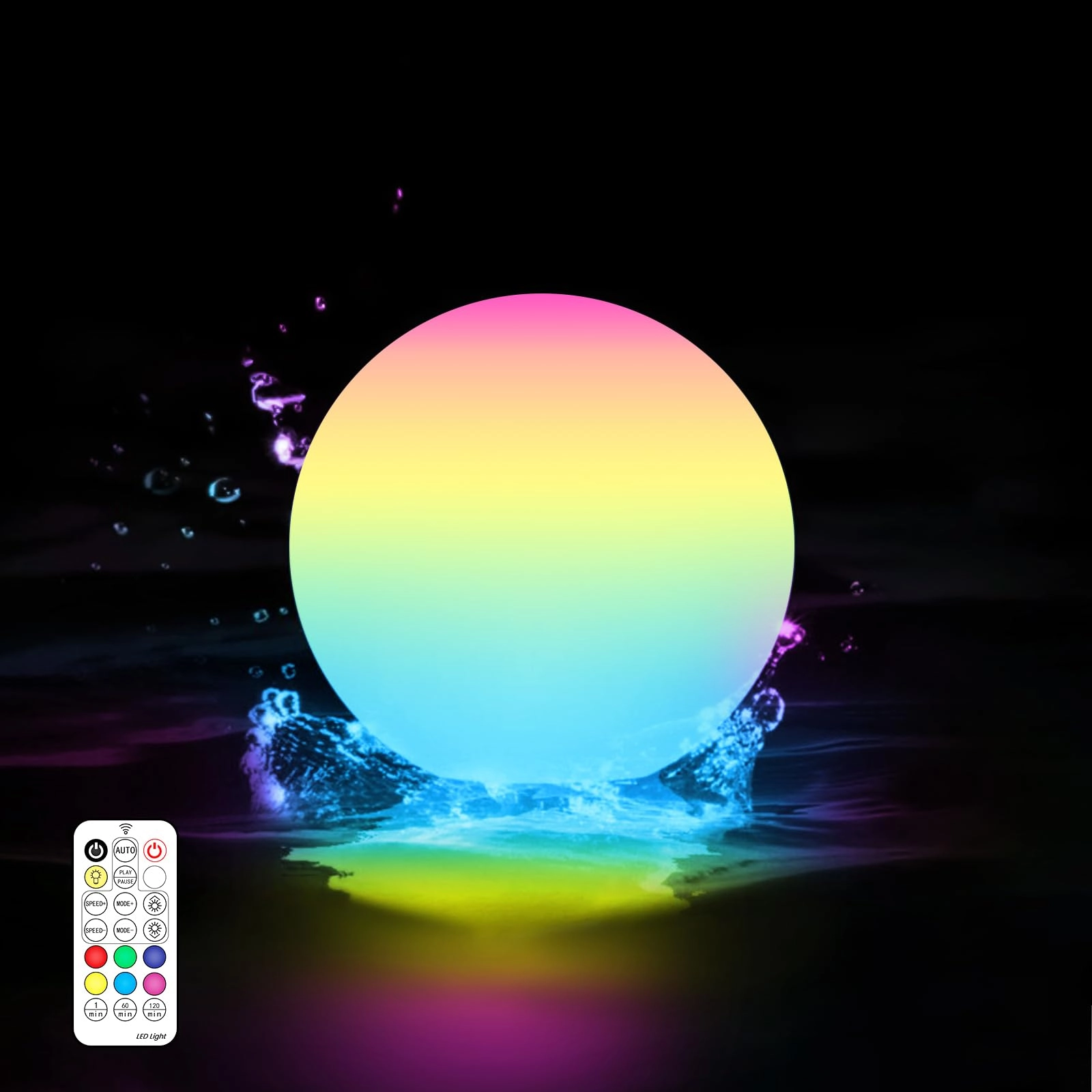 Loftek 3inch - Floating Pool Lights Color Changing Rechargeable