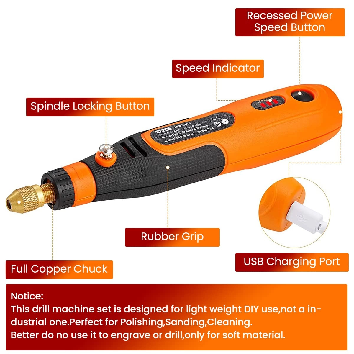 Mini Cordless Drill Machine - 900Ah 3.6V Kit
