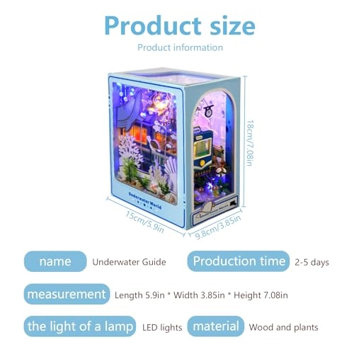 3D Puzzle Dollhouse Kit - Wood LED Light
