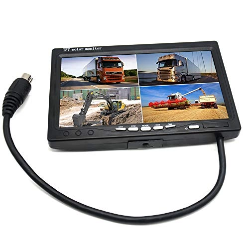 Car Rearview Quad Split Monitor - 7 Inches