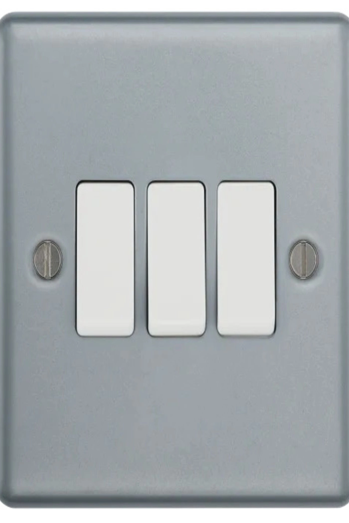 BG Metal Clad 10A 3-Gang 2-Way Switch