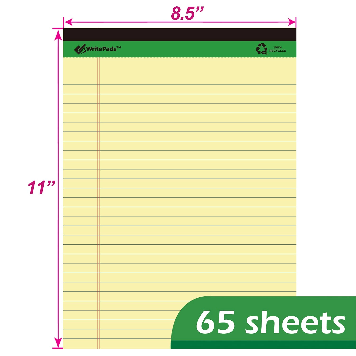 Legal Note pads 8.5-x-11.75-inch - Lined 600 Sheets