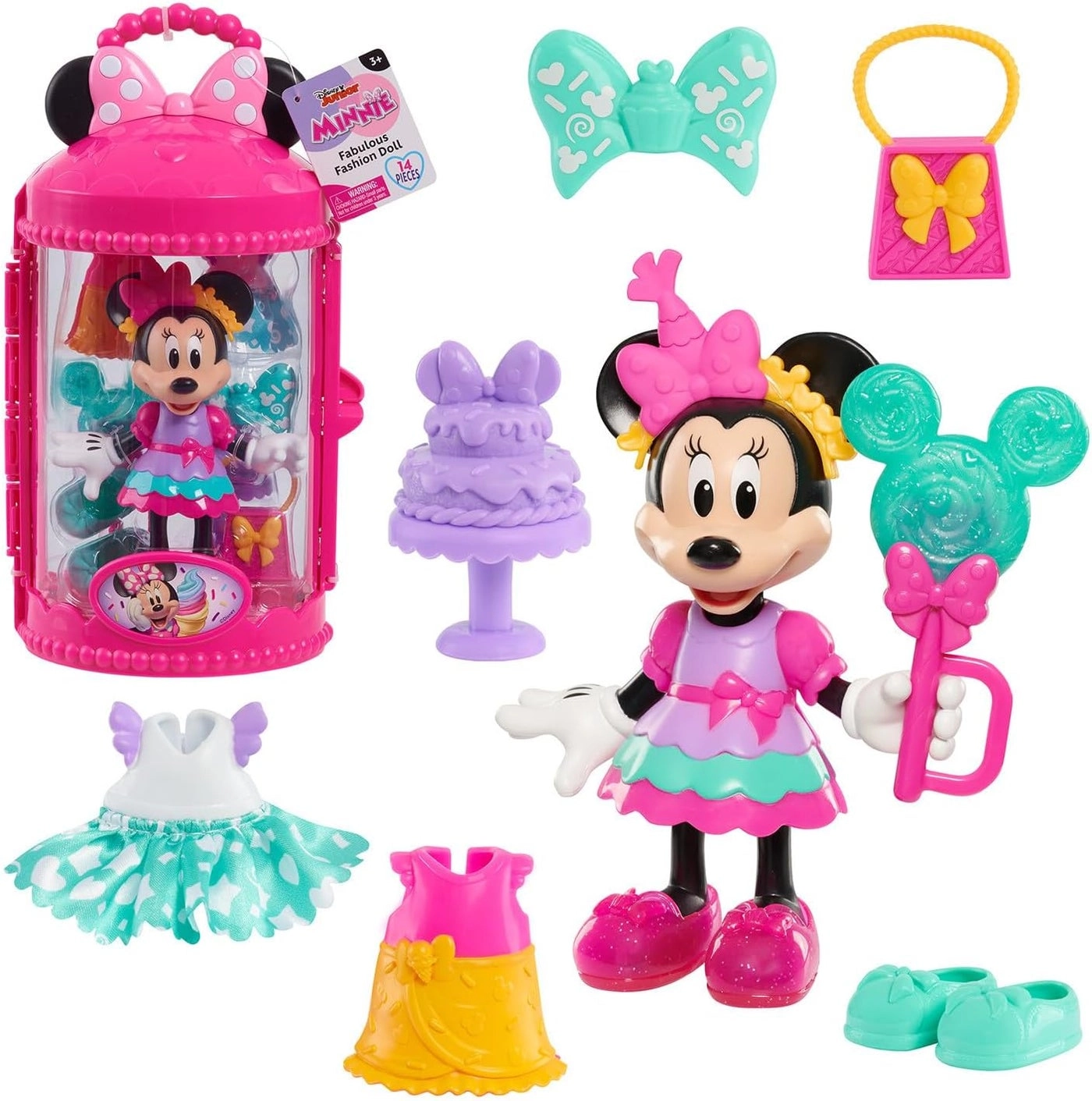 Just Play Minnie Mouse Fashion Doll - 6-inch 14-Piece Ages 3+