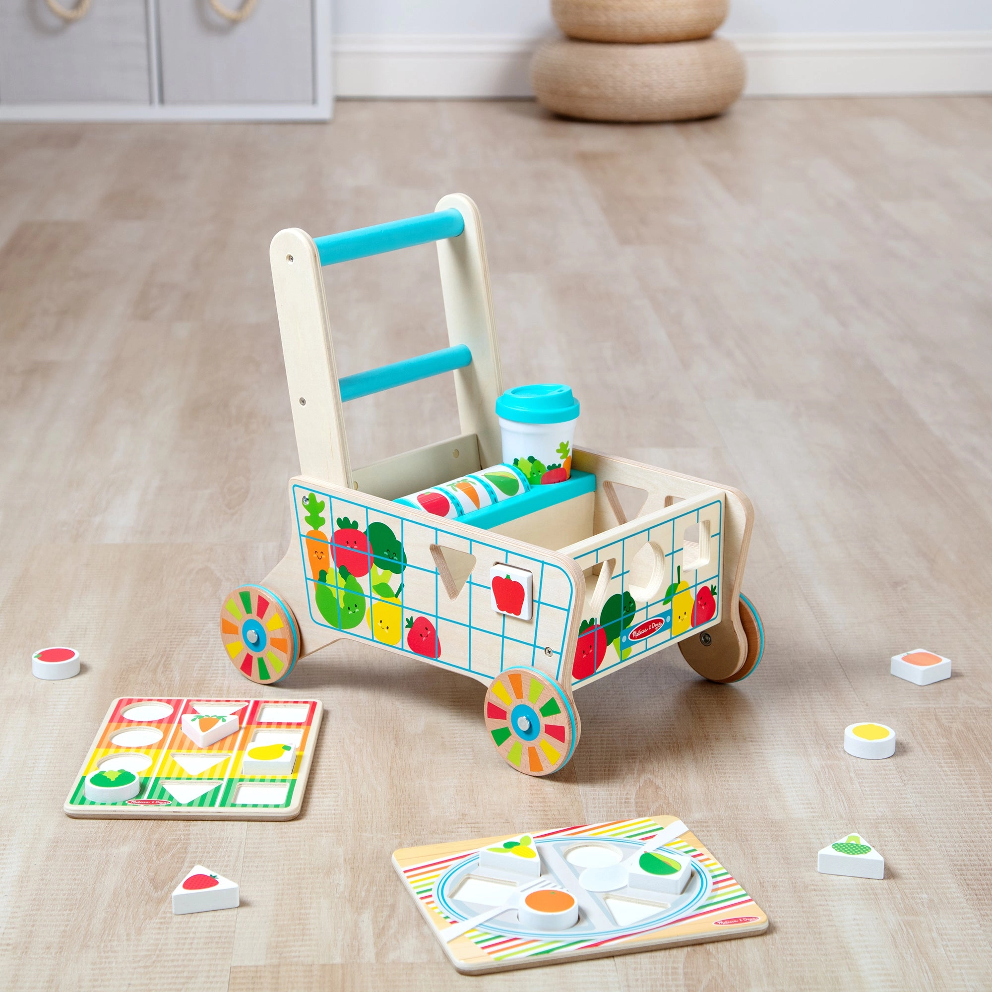 Shape Sorting Grocery Cart - 1+ 16 pieces