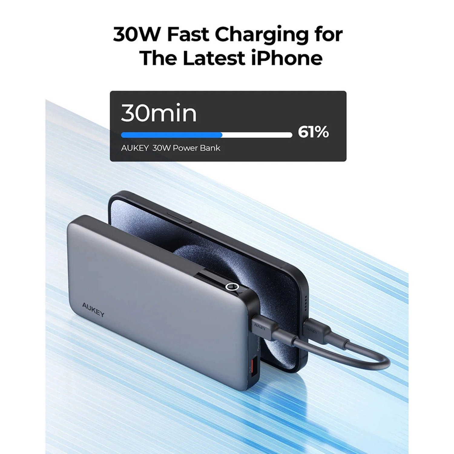 PB-Y41 - 10000mAh 30W 1 USB-A 1 USB-C