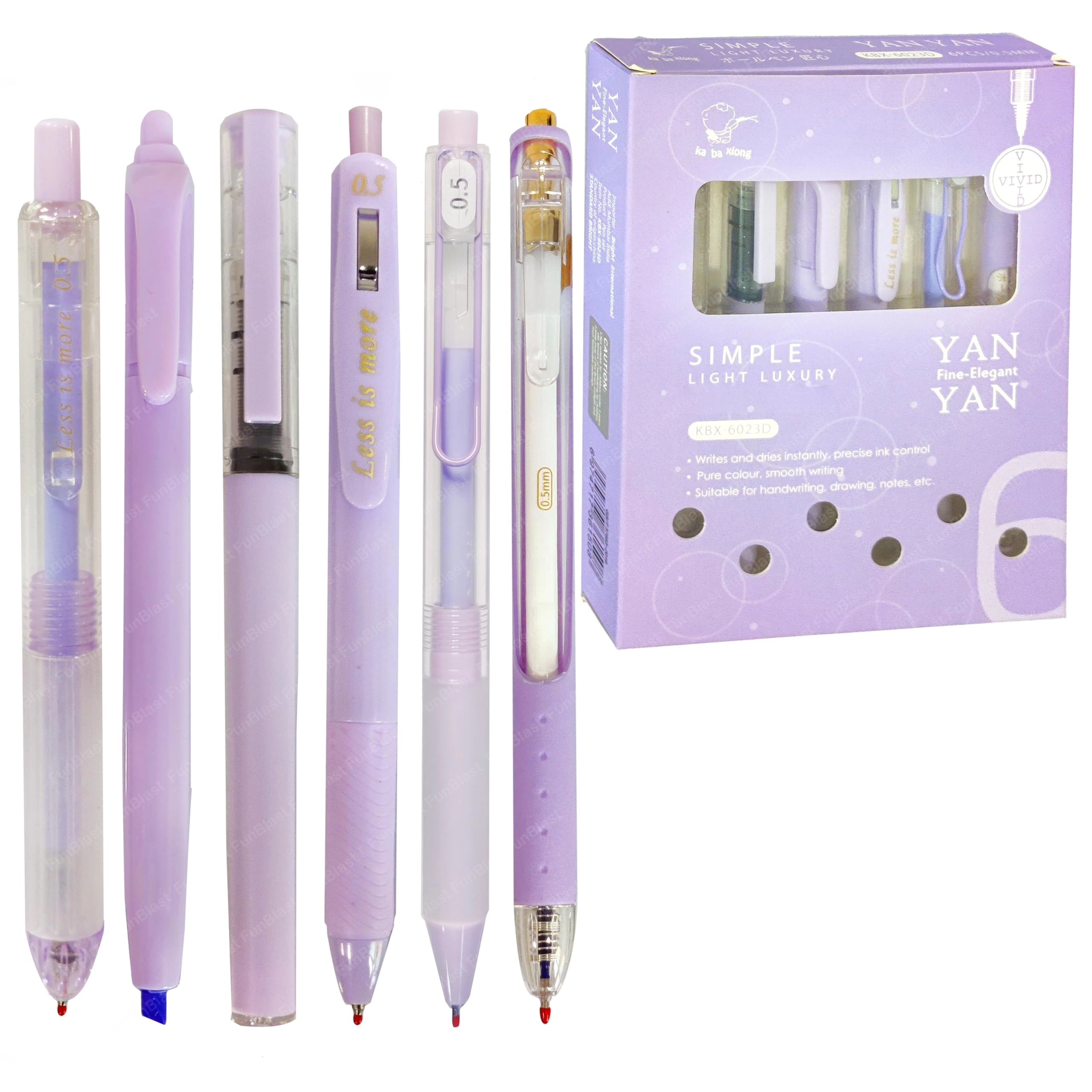 Gel Pens - 5 Pcs 0.5 Millimeters