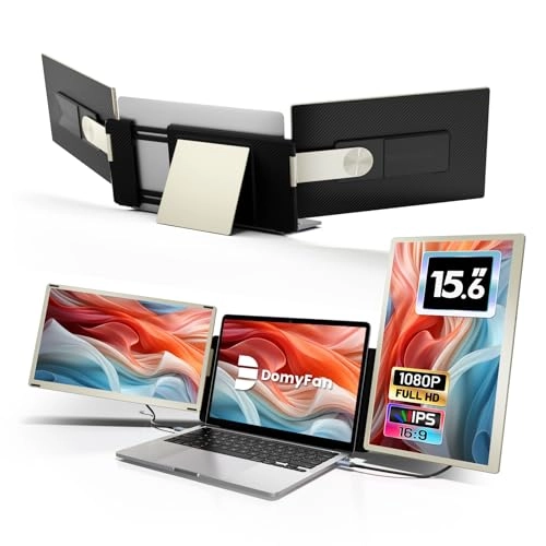domyfan S6 Portable Monitor - 15.6" 1080P IPS Type-C HDMI Plug-Play
