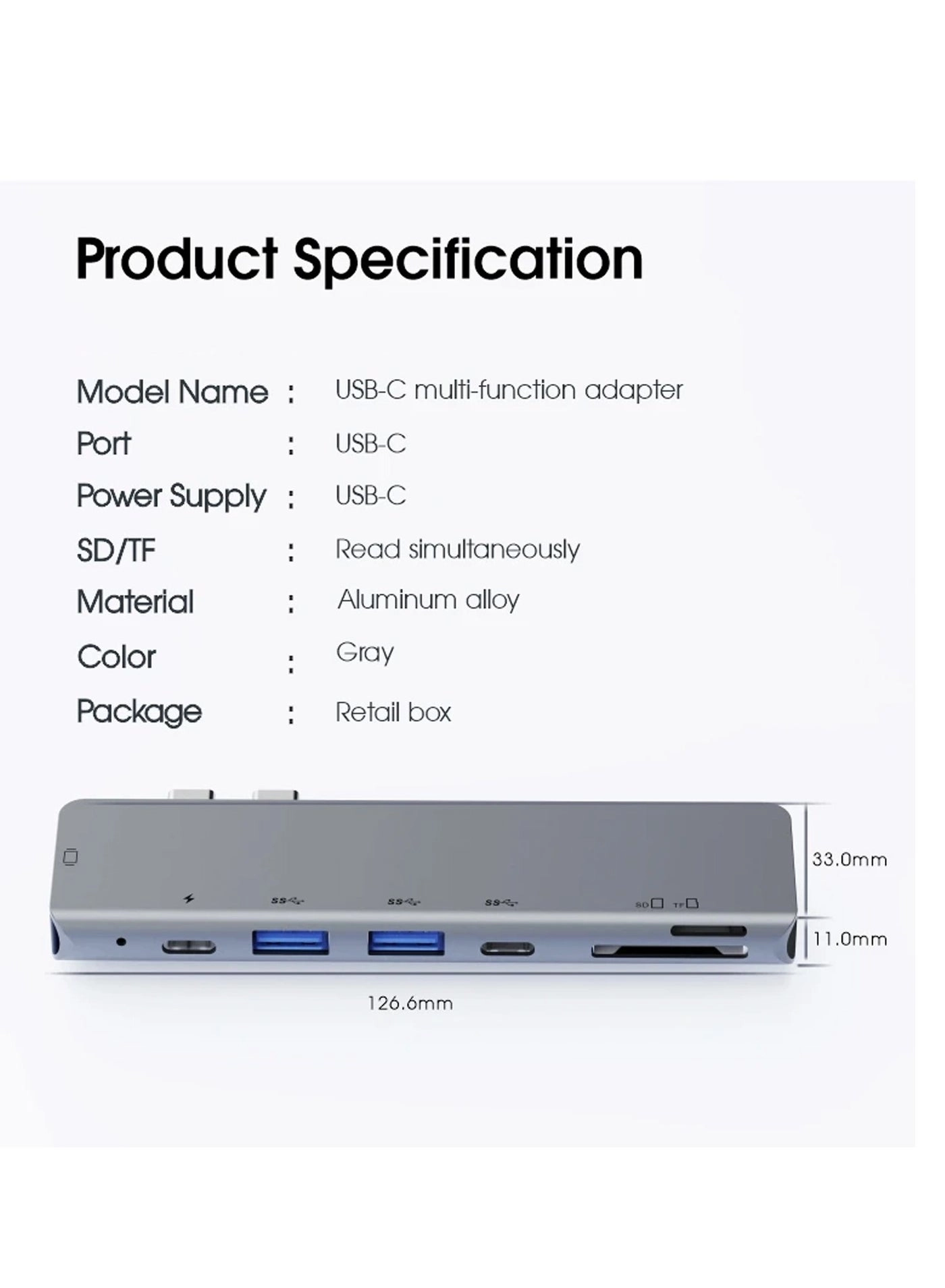 Duel USB C Hub - Thunderbolt 3 7-in-1 4K HDMI