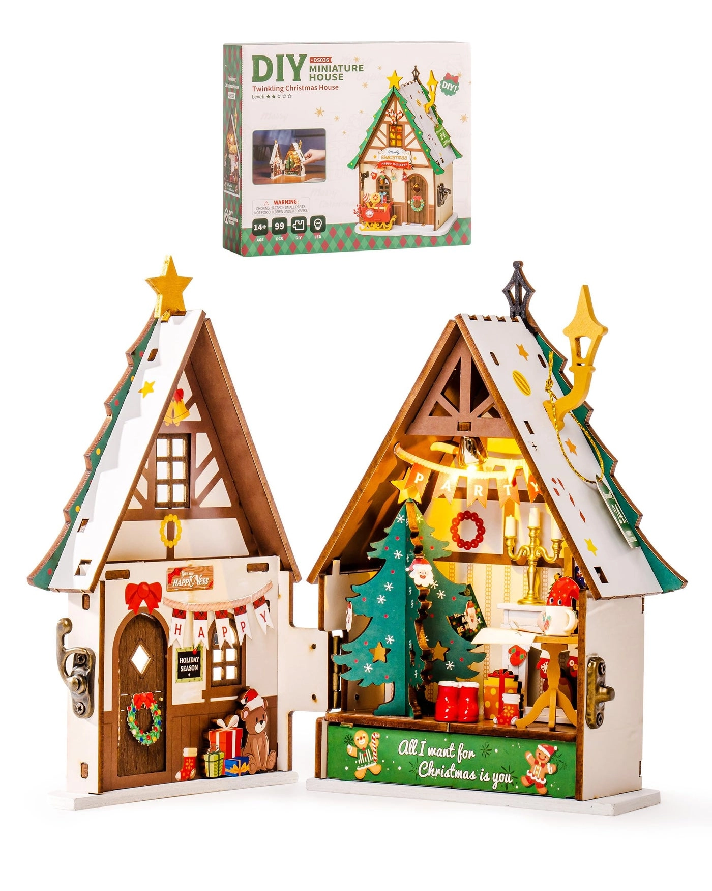 Miniature House Kit - Christmas