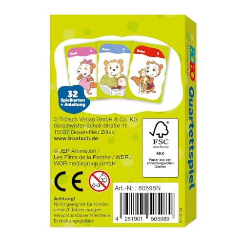 Bobo Siebenschläfer Quartettspiel - 0 - 5 years