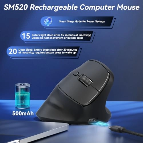 SM520 Mouse - 2.4GHz Wireless Bluetooth USB