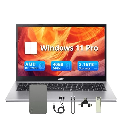 Aspire 3 - 15.6'' Ryzen 7 5700U 40GB DDR4 2TB SSD + 160GB Docking