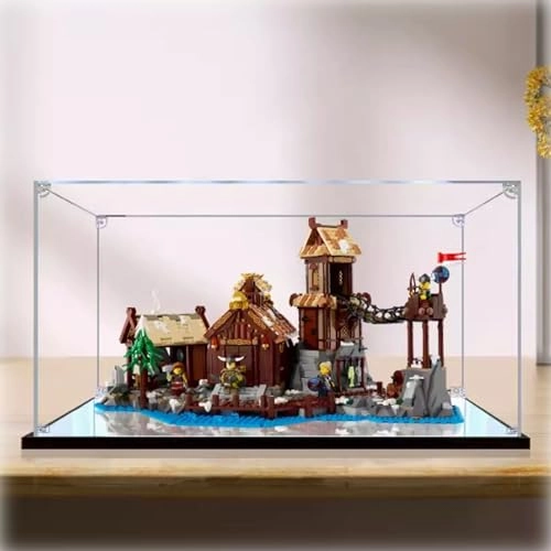 Transparent Acrylic Display case - Lego 21343 Viking Village