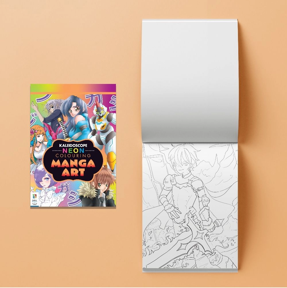 Kaleidoscope Neon Colouring Kit - 6 markers