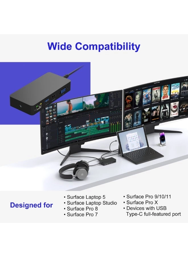 11 in 1 - USB-C PD 100W Dual HDMI RJ45