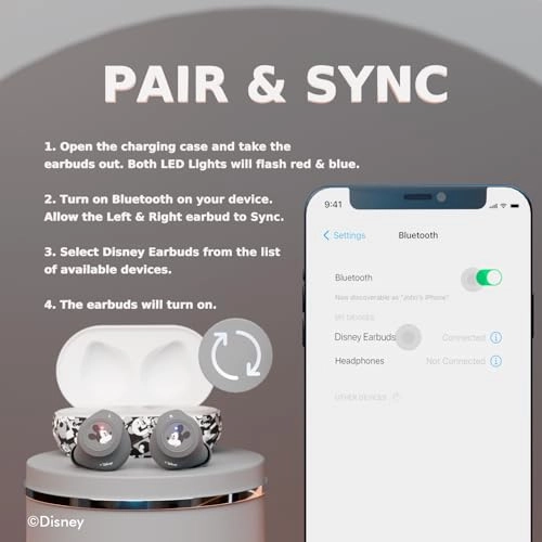 Mickey Mouse Bluetooth Earbuds Wireless Earbud