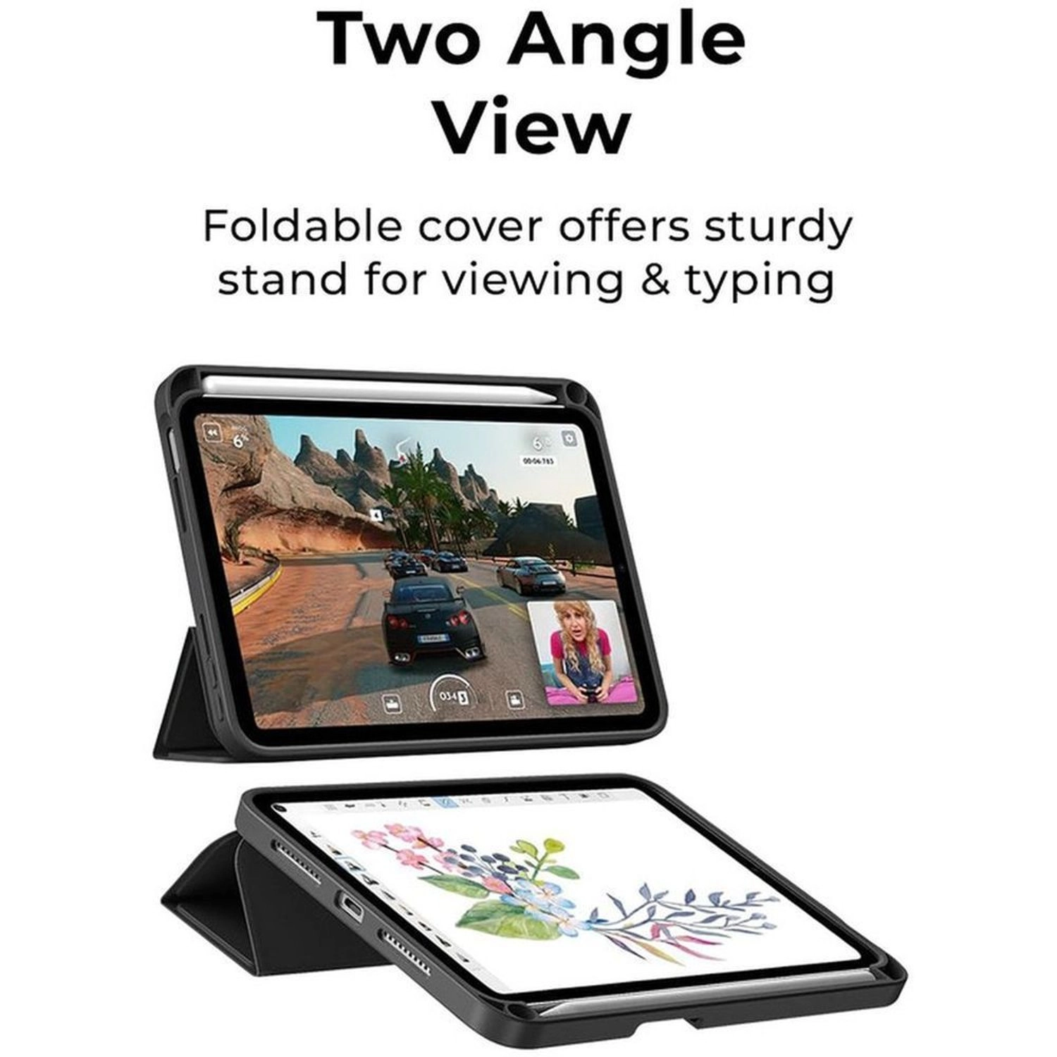 Case with Screen Protector for iPad Mini (2024)