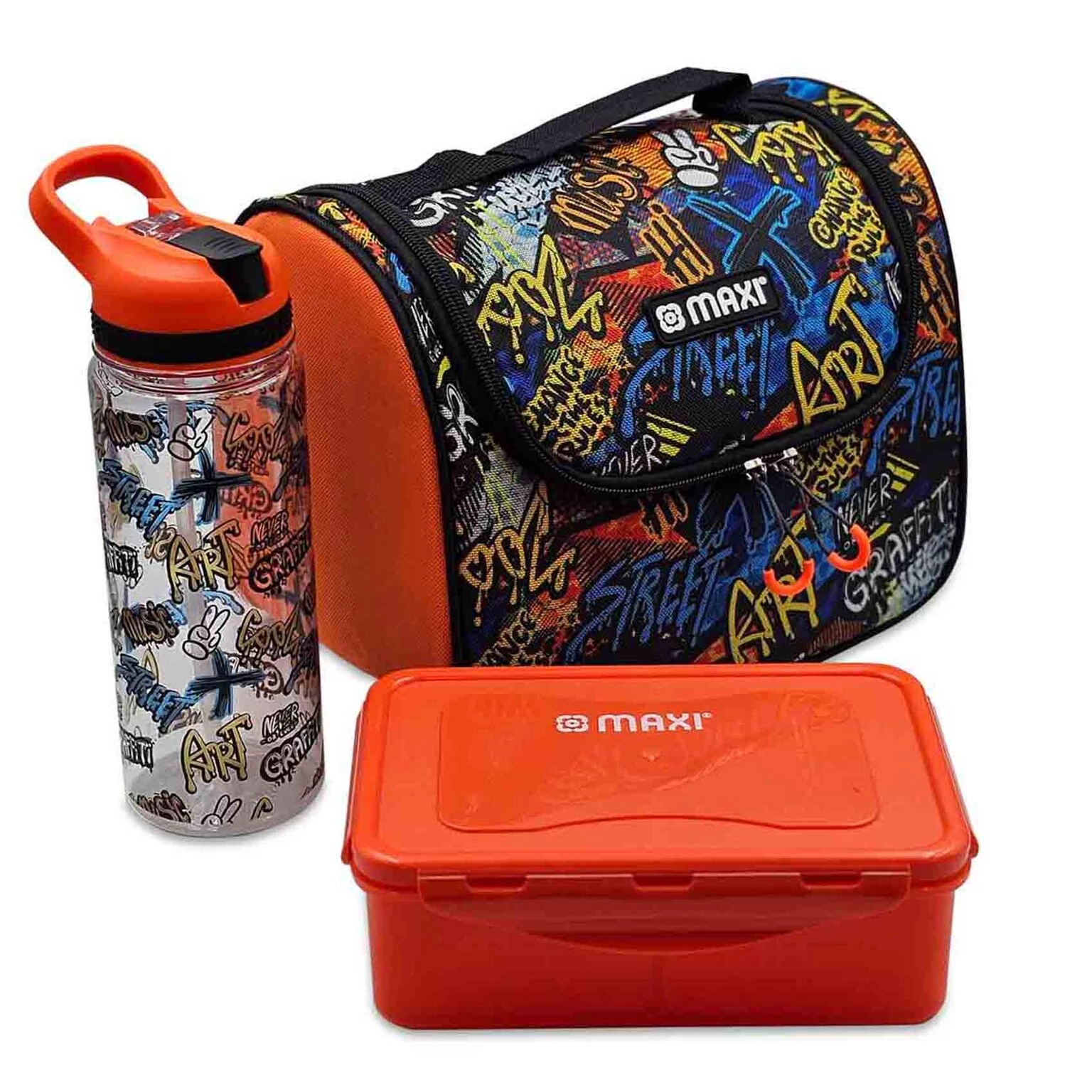 Insulated Lunch Bag + Lunch Box + Water Bottle