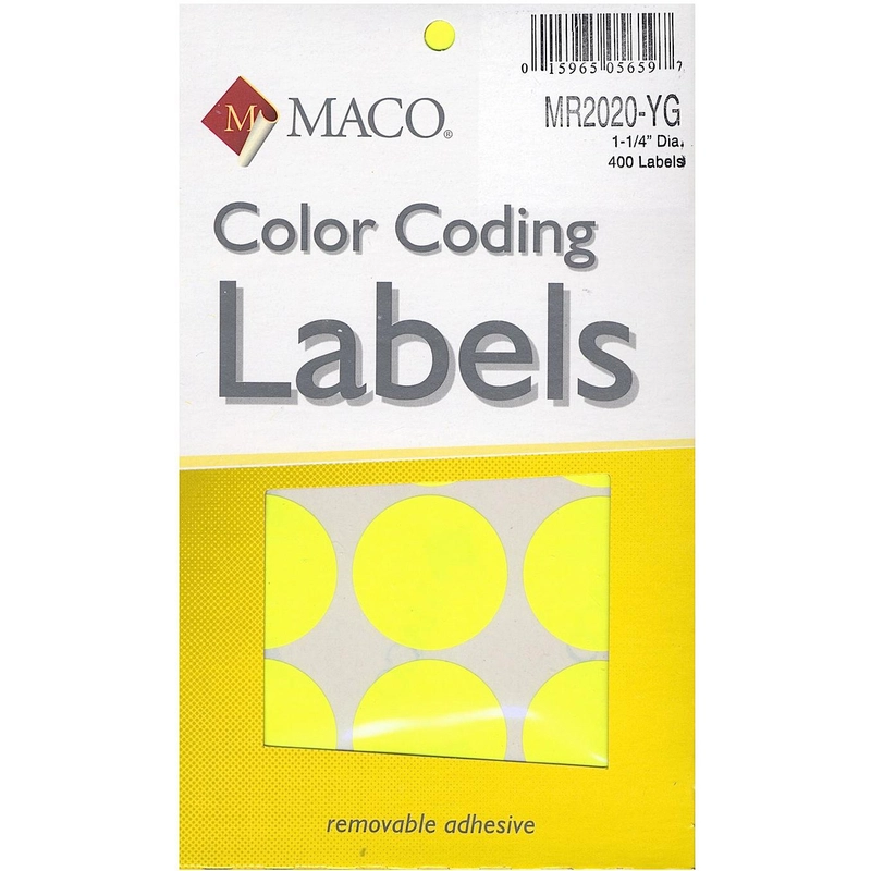 Color Coding Labels - 768 Labels .25 in ( 6.35 mm )