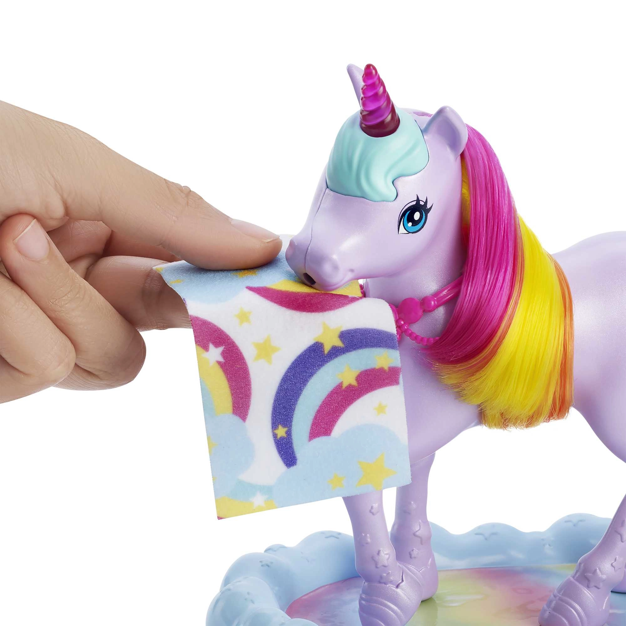 Barbie Dreamtopia Magical Lights Unicorn - Rainbow Mane Lights & Sounds Ages 3+
