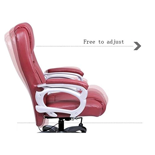Desk Chair - PU Leather Brown High Back