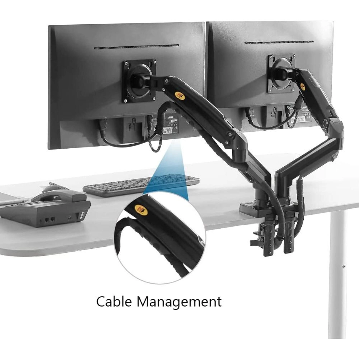 Gas Spring Monitor Arm - 17 to 27 inch 100 X 100