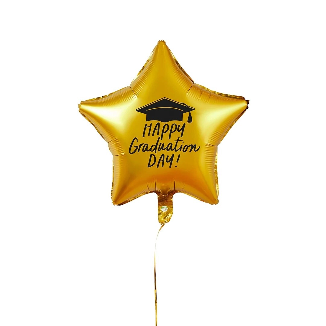 Party Zone Gold Star Well Done Foil Balloon