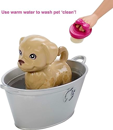 Play ‘n’ Wash Pets Playset - Blonde Doll 3 Color-Change Animal Figures