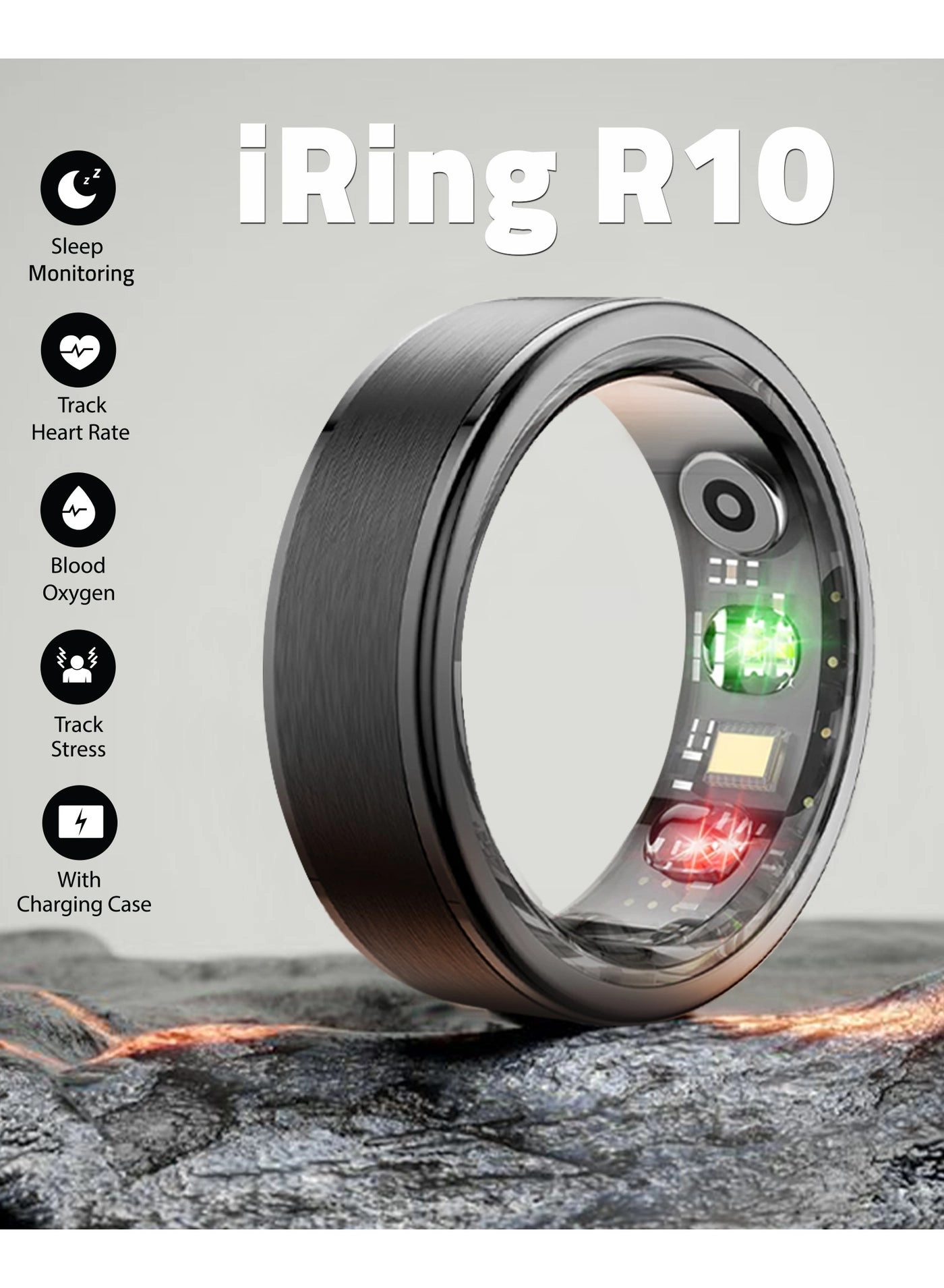 Smart Ring R10 - Blood Pressure Monitor Heart Rate Monitor SpO2 Monitor