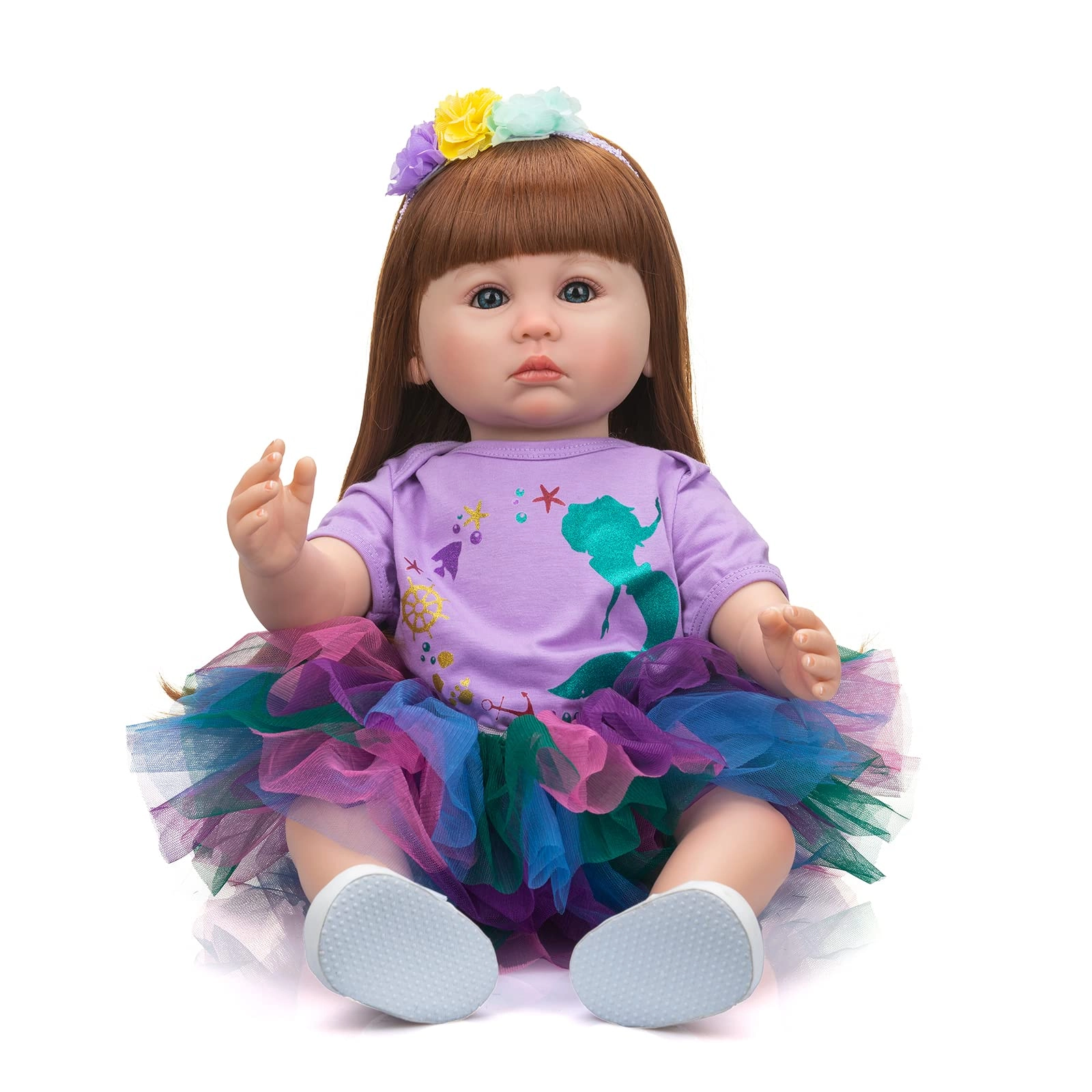 Enjoy with Love Reborn Baby Doll - 60 cm Soft Fabric Body Blue Eyes