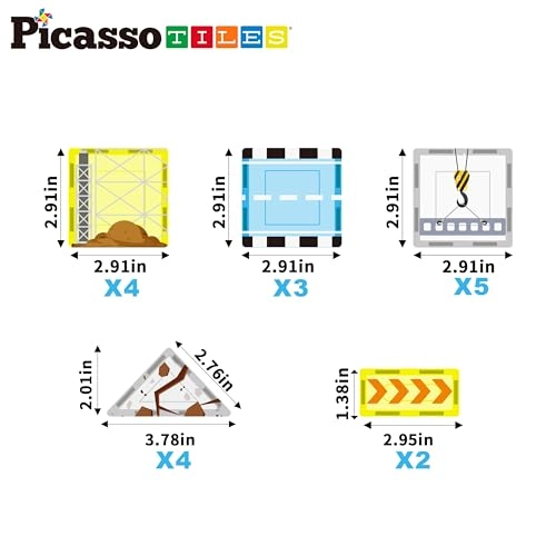 Magnet Tile Building Blocks - Construction 26 pcs