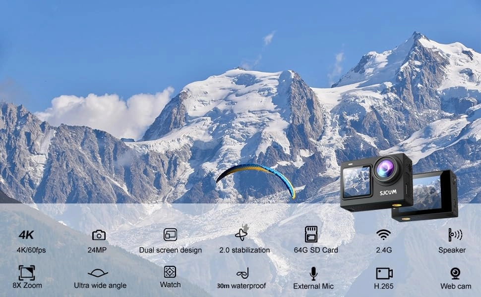 SJ6 PRO Dual Screen 4K60