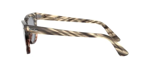 RB2168 Meteor - 50 mm Striped Grey Gradient Brown|Blue Mirror