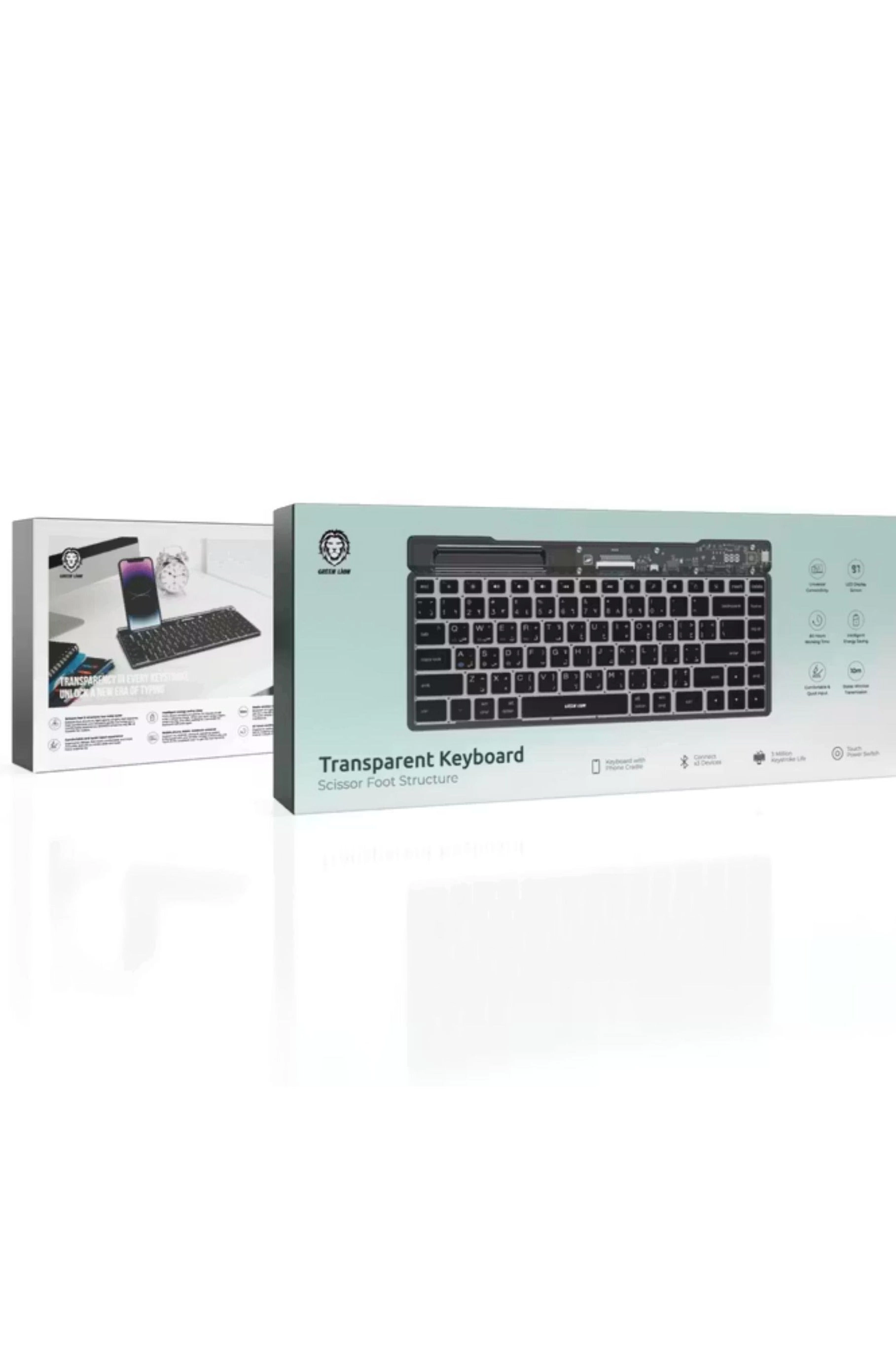 Transparent Keyboard - EN/AR Wireless