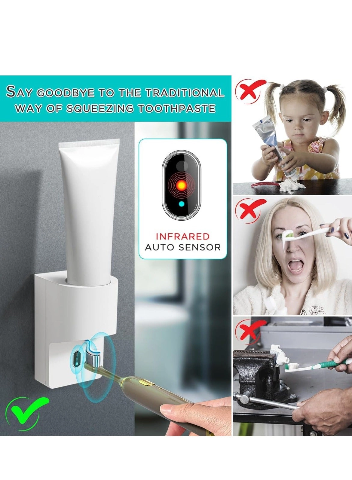 Toothbrush Holder - Wall mounted 4 toothbrush slots