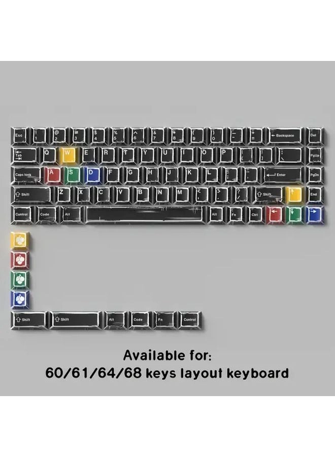 Cherry PBT Keycaps - 78-Key Comic Black