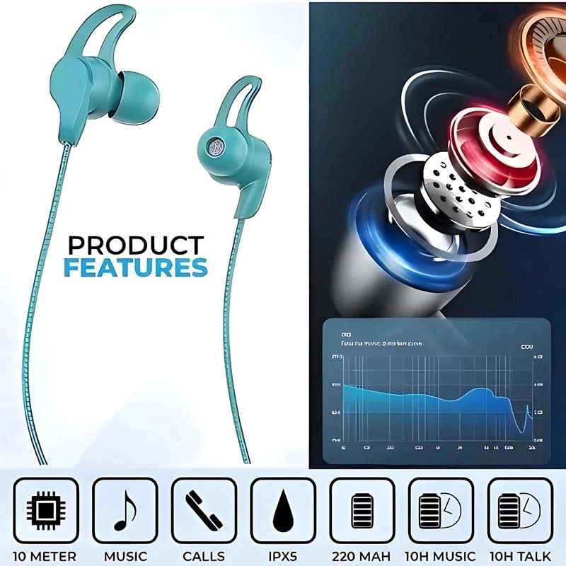 Supreme Bluetooth Neckband Wireless Headphone