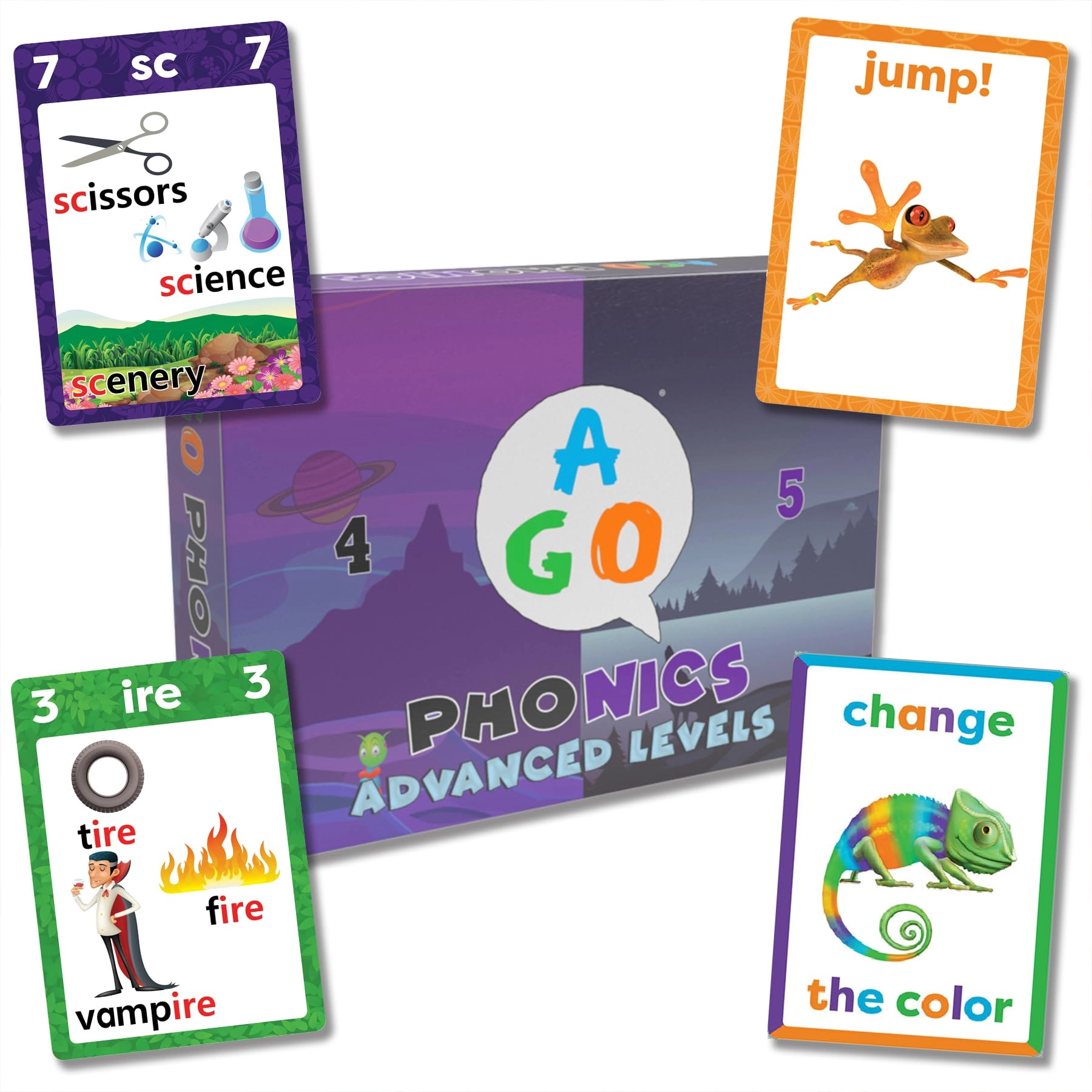 AGO Phonics Card Game - 6 years and up 108 pieces