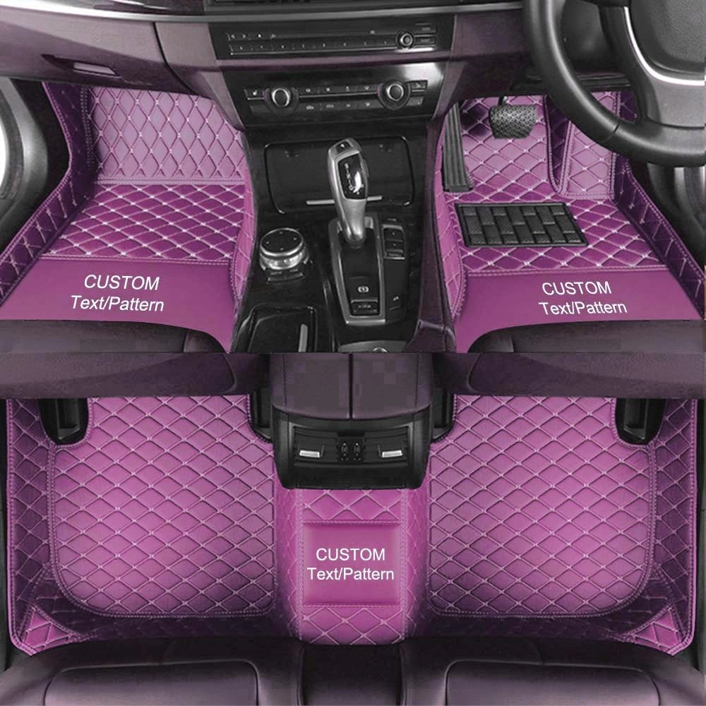 Maiduoluoo Car Floor Mats - Purple Right Hand Drive PU Leather