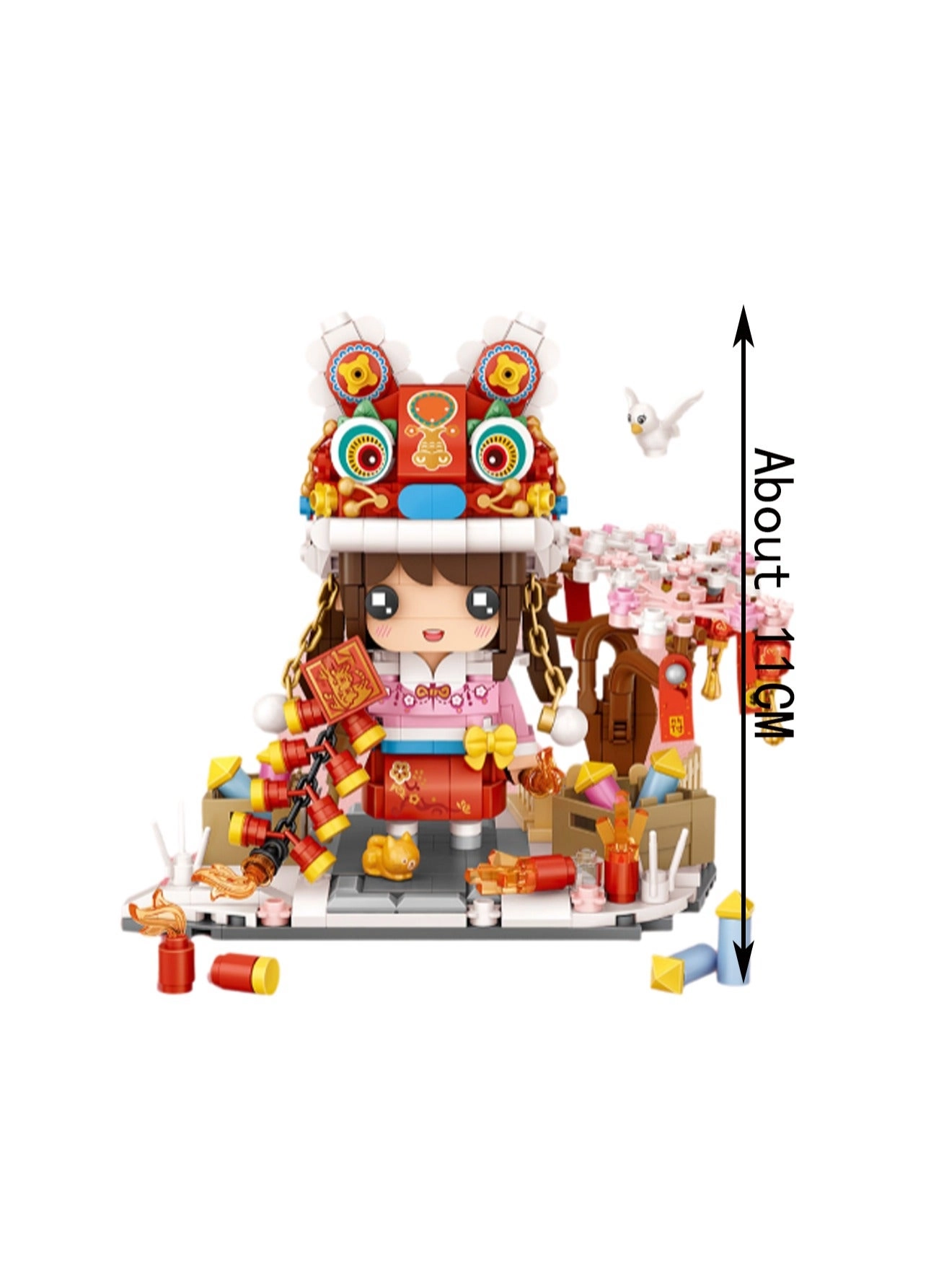 Girl Model Set - Red Clothes Girl 624 pcs
