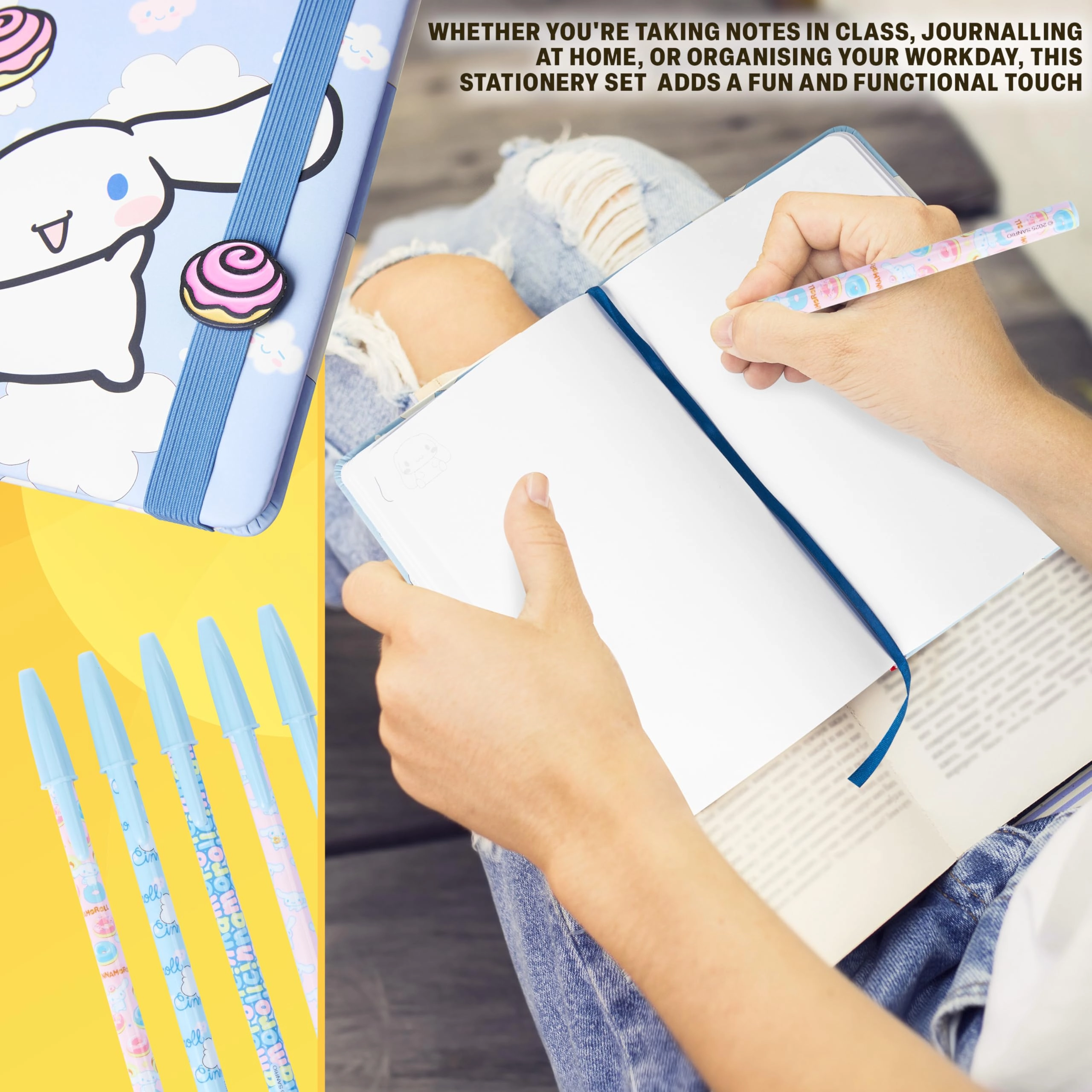 Cinnamoroll Stationary Set - Blue Cinnamoroll Pencil Case Notebook Pens