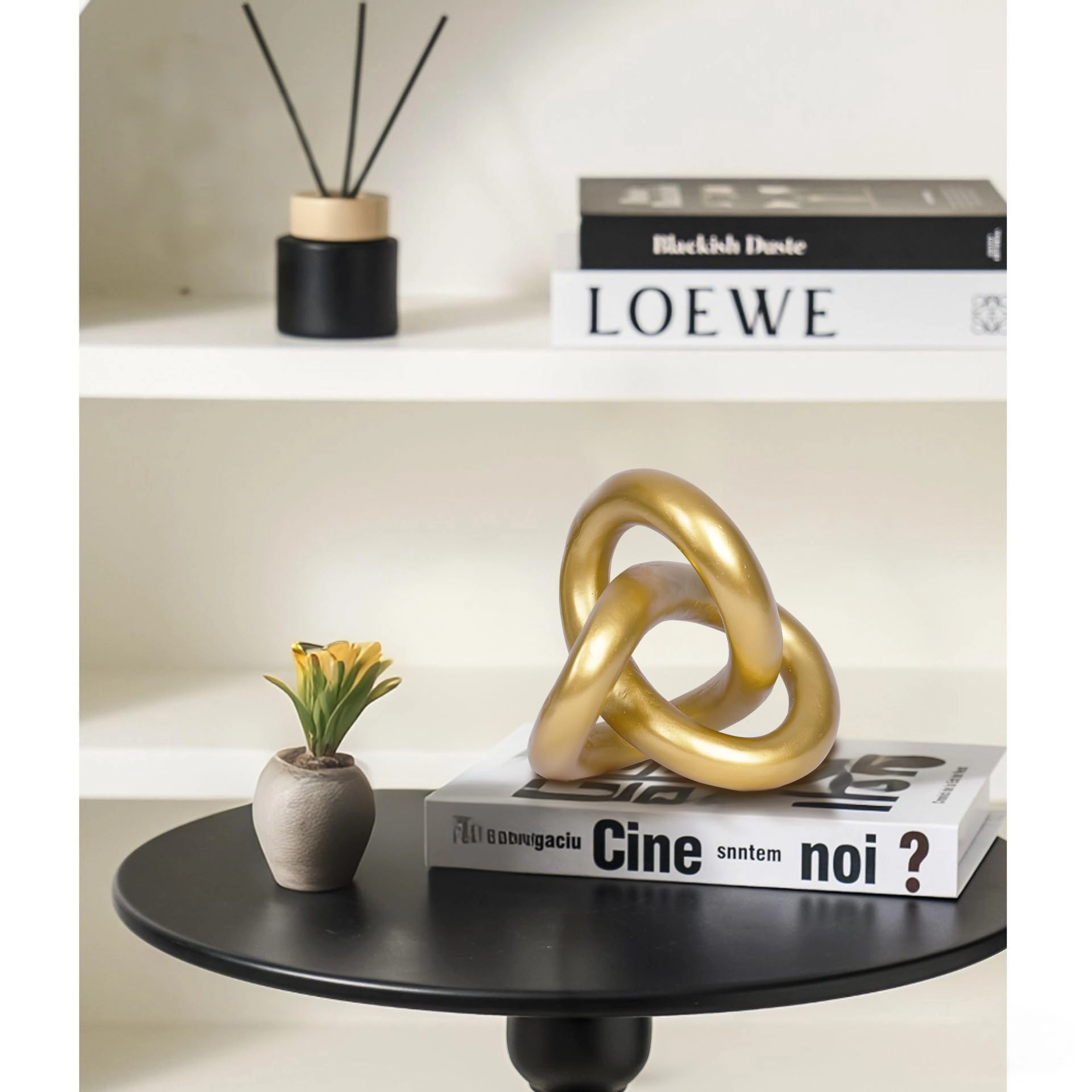 Gold Knot Statue - Resin