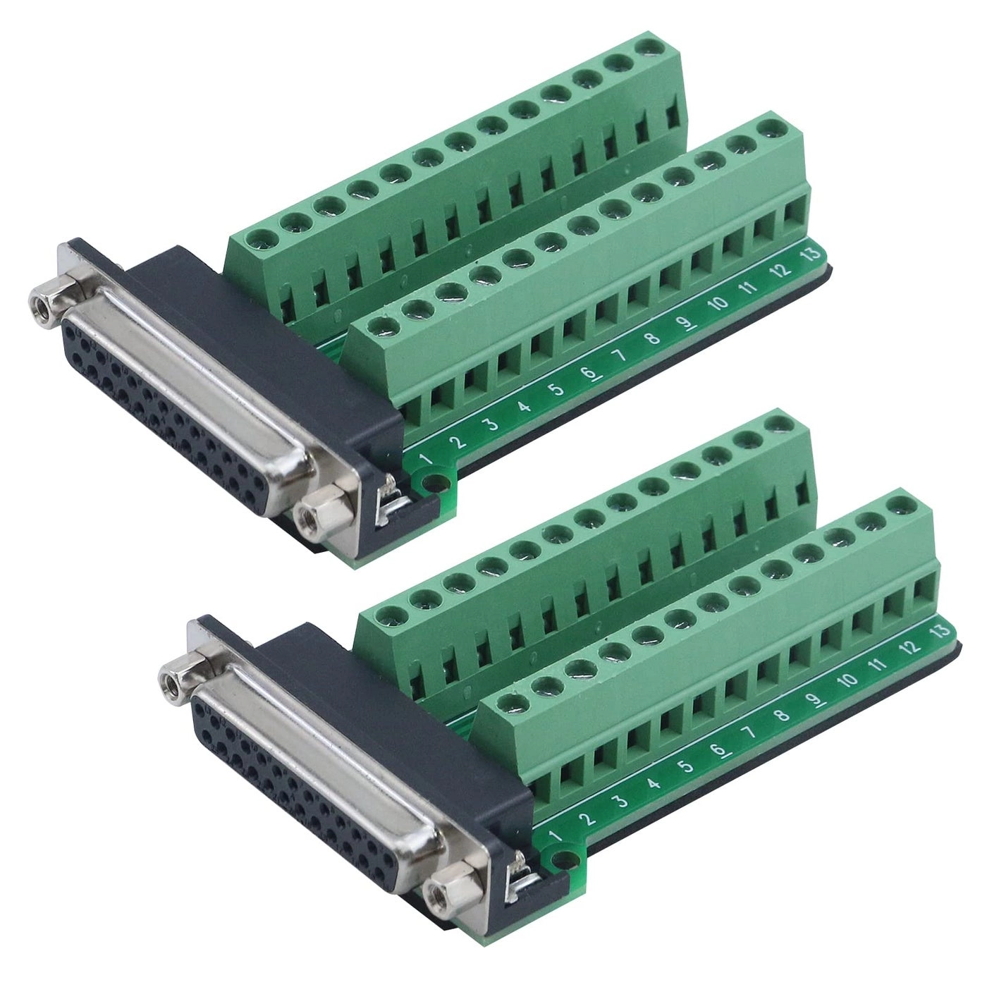 Antrader DB25 Breakout Connector - 2PCS Female RS232
