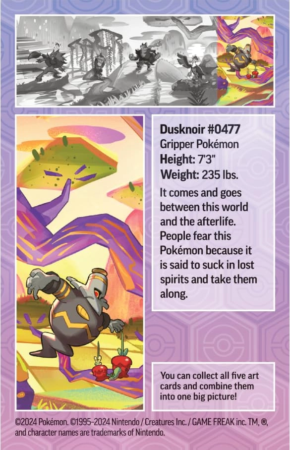 Mini Tin – Dusknoir - Scarlet & Violet 2 Booster Packs 1 Sticker Sheet