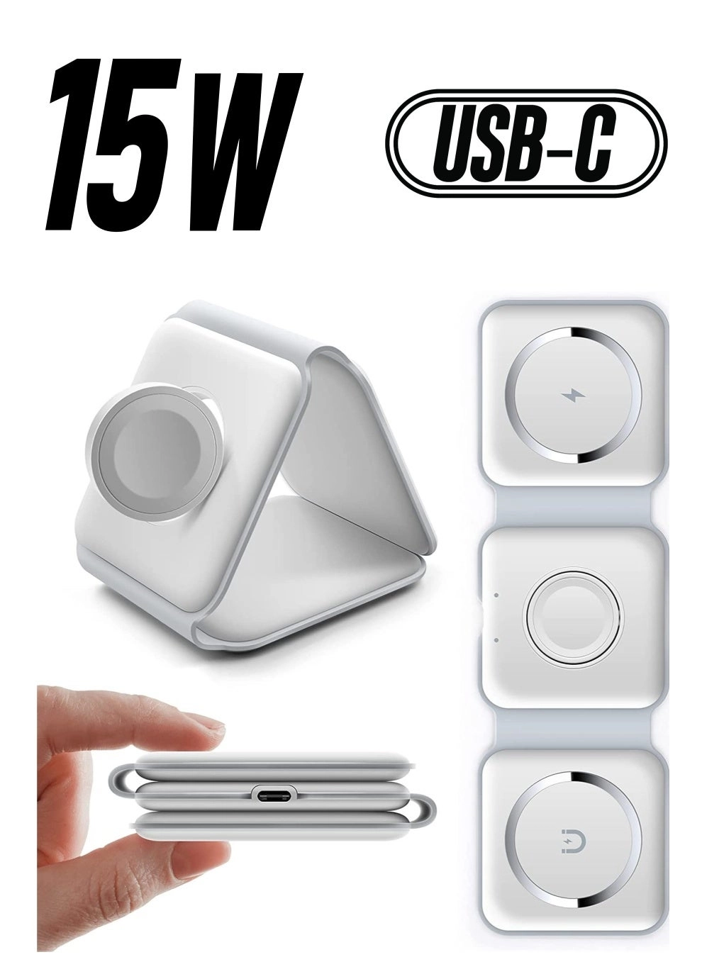 Excefore QLS-0350 - iPhone 13|12|11|XS Max|XR|XS|X|8|8 Plus|iWatch 1-7|AirPods 2|Pro|Galaxy S10|S20|S21|Note 9|10-20|Pixel 3-5