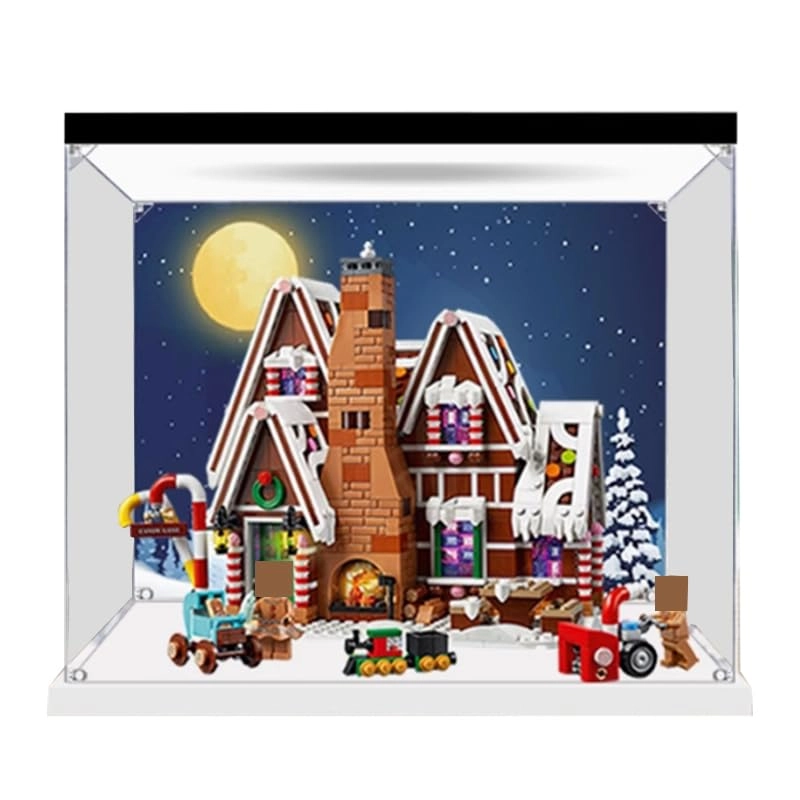 HCAEIOFJ Display Case - Gingerbread House Lego