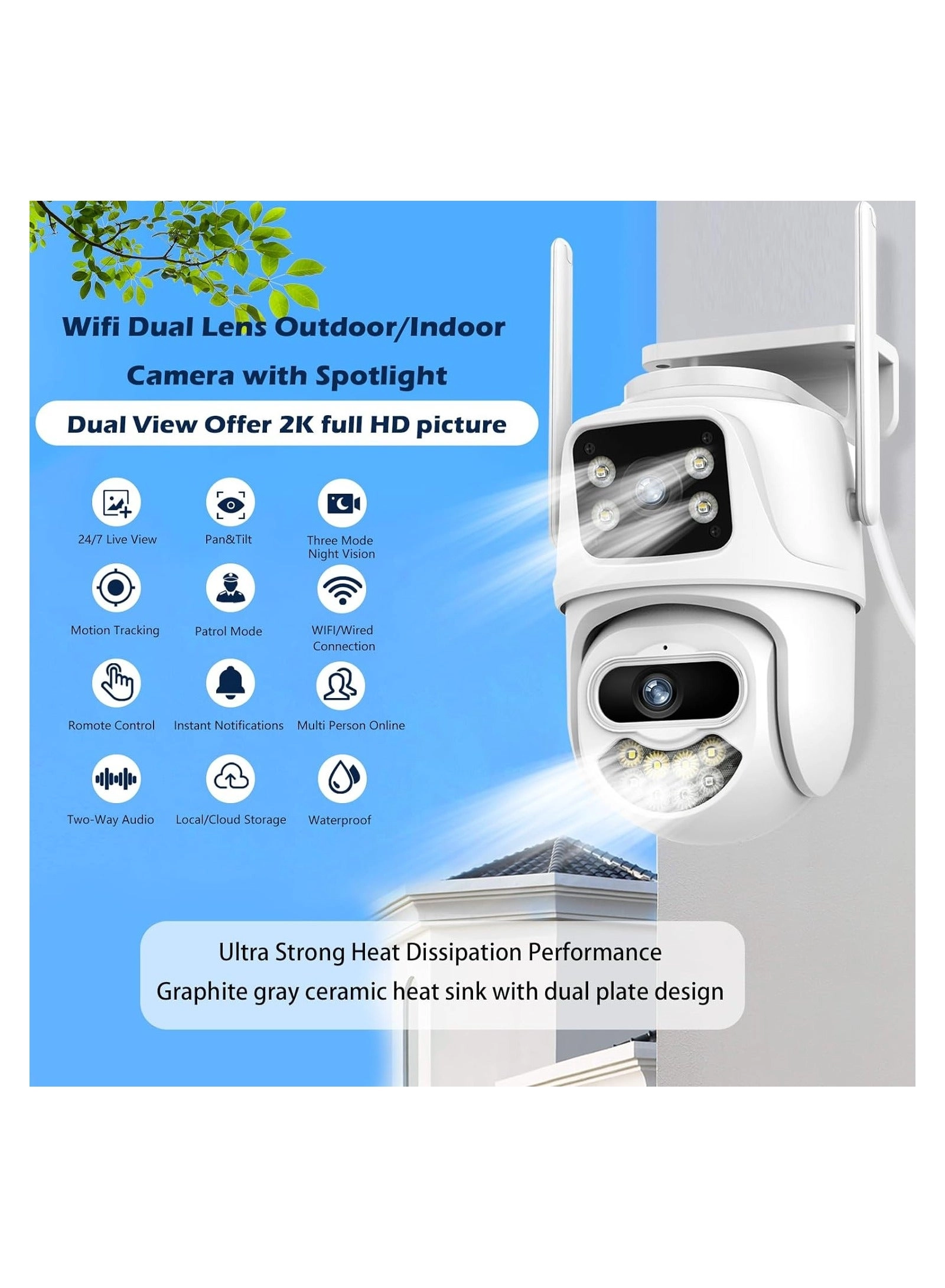 Security Camera Outdoor 2K