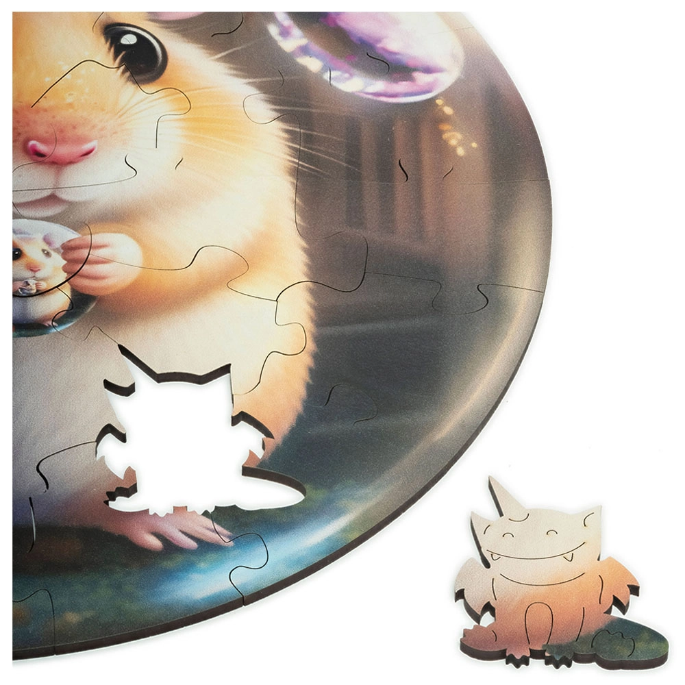 Hamster Bubblezz Wooden Puzzle (4107390-Hamster_Bubblezz) - 30 pcs